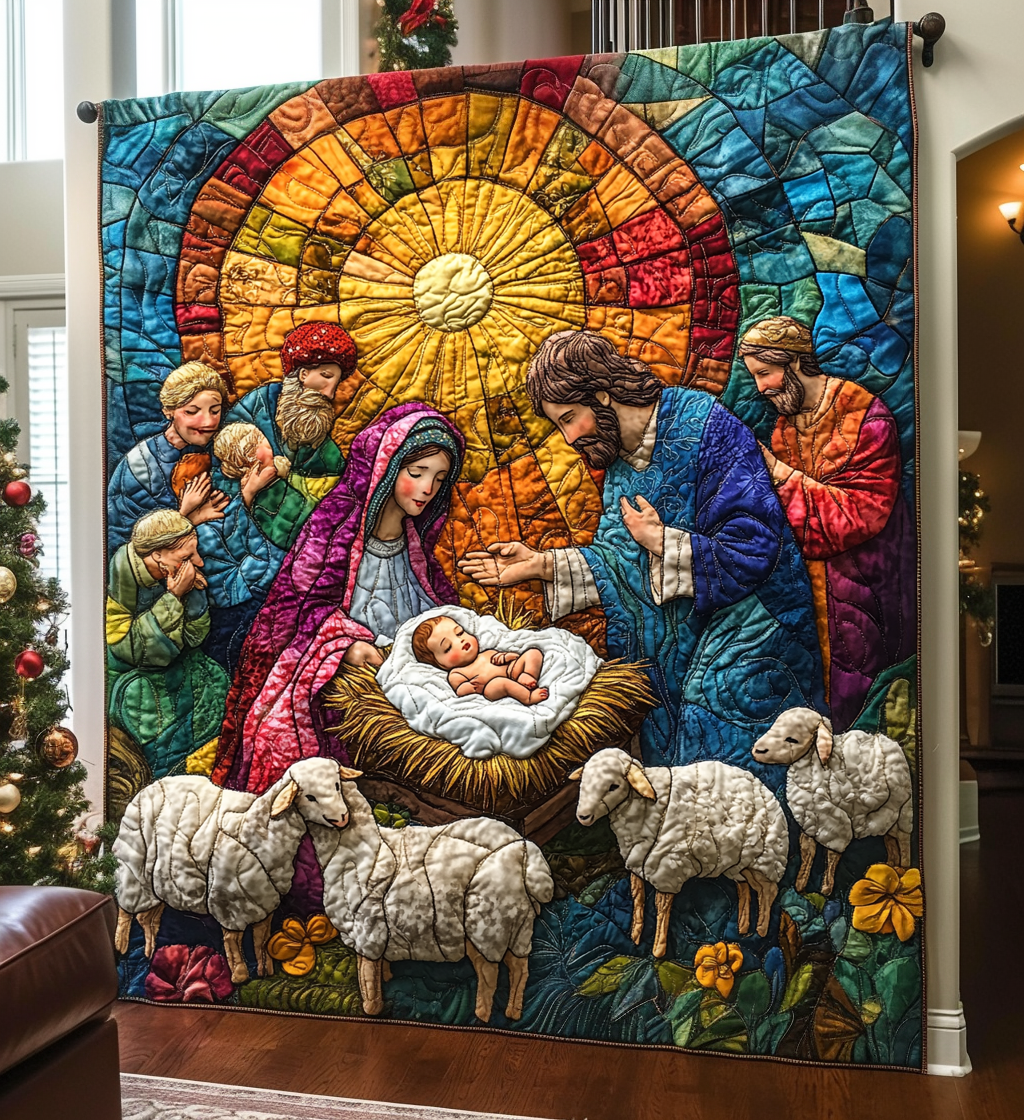 God In Human Form Quilted Blanket Unique Religious Gifts