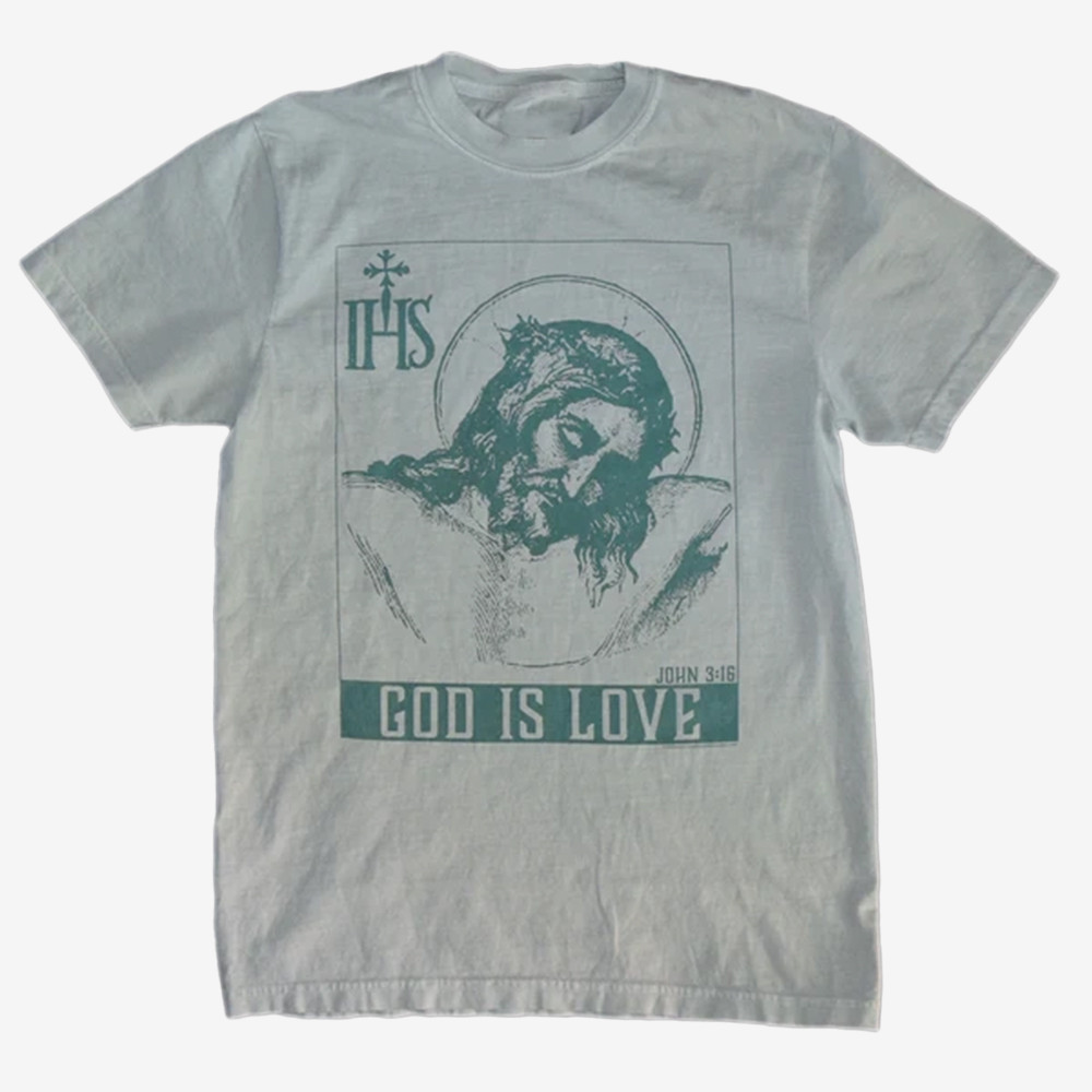 God Is Love Faith T-Shirt Bible Verse Jesus Apparel Christian Gift Ideas