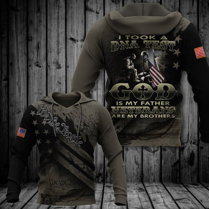 God Is My Father Veterans Are My Brothers Hoodie We The People Veterans Clothing Men's