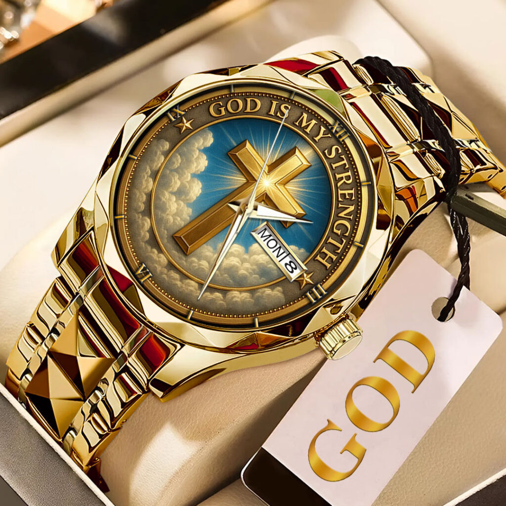 God Is My Strength Watch Cool Christian Merch Religious Gifts For Him