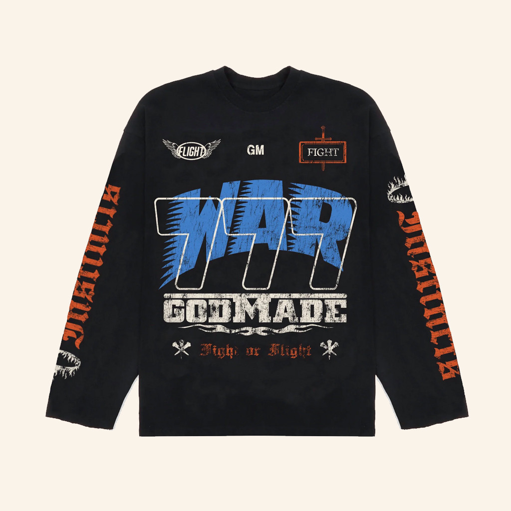 Godmade Clo Merch War Black Long Sleeve T-Shirt Christmas Presents For Friends Godmade Clo Merch War Black Long Sleeve T-Shirt Christmas Presents For Friends