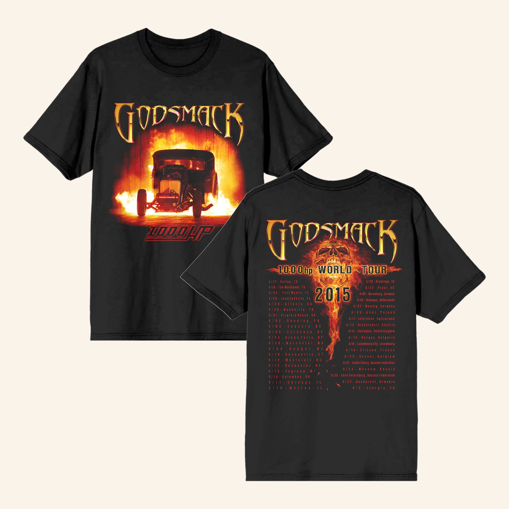 Godsmack Merch 1000Hp Album Retro Dateback T-Shirt Xmas Gifts For Rock Fans