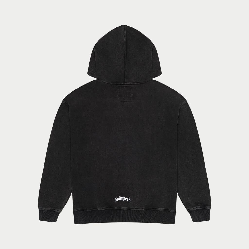 Godspeed Hoodie C.O.T.F Skull Black Washed Hoodie Streetwear Clothing Godspeed Hoodie C.O.T.F Skull Black Washed Hoodie Streetwear Clothing