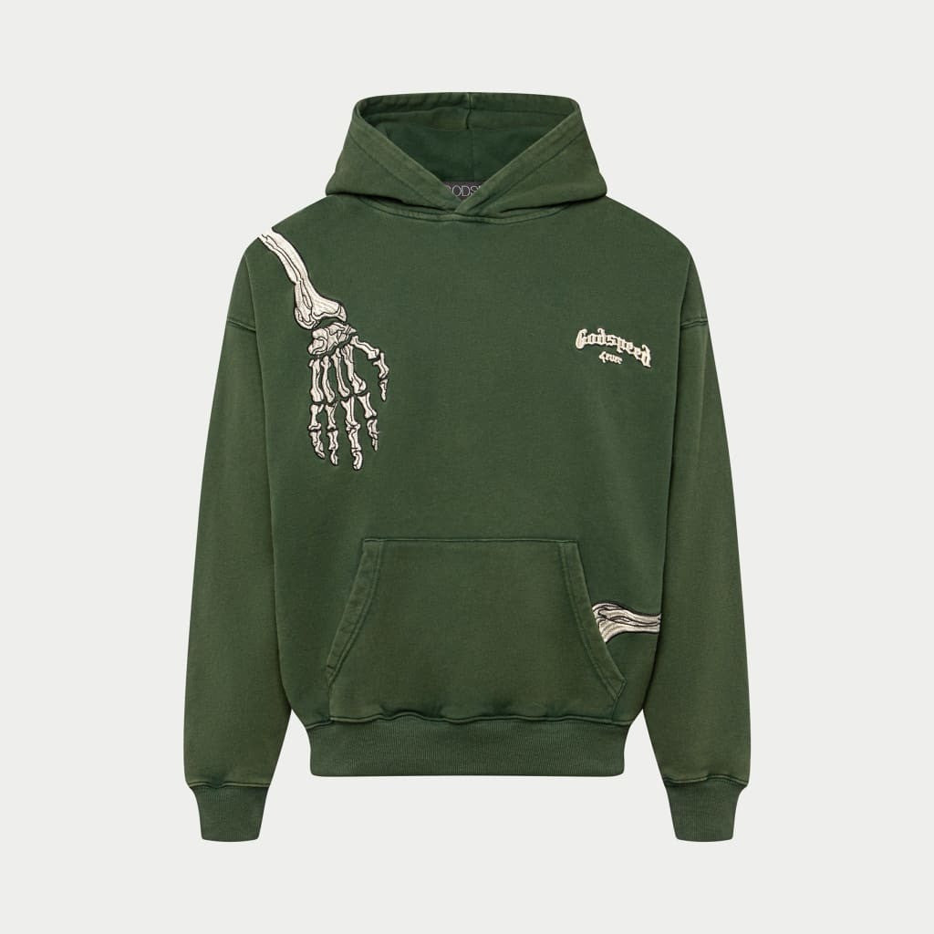 Godspeed Hoodie R.O.D Skeleton Green Hoodie Streetwear Clothing Godspeed Hoodie R.O.D Skeleton Green Hoodie Streetwear Clothing