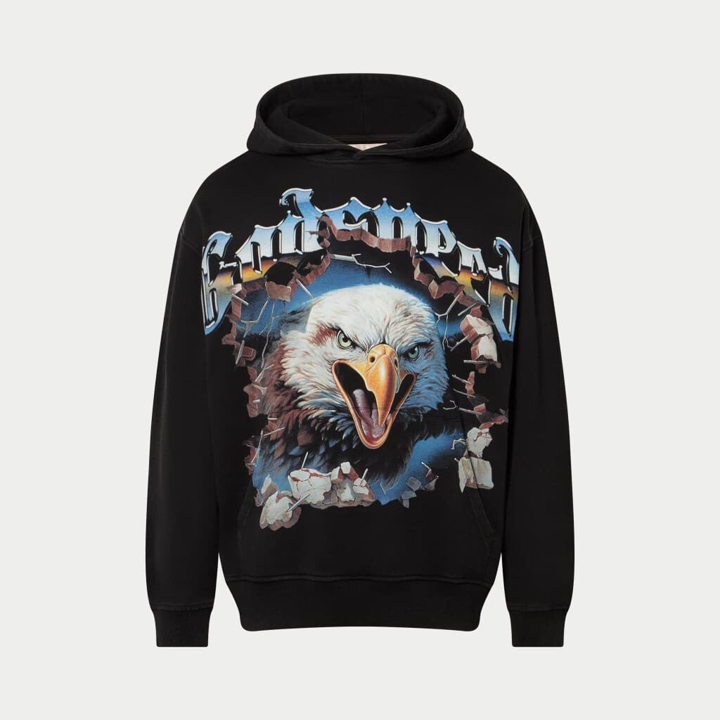 Godspeed Hoodie Spirit Animal Eagle Black Hoodie Streetwear Clothing Godspeed Hoodie Spirit Animal Eagle Black Hoodie Streetwear Clothing