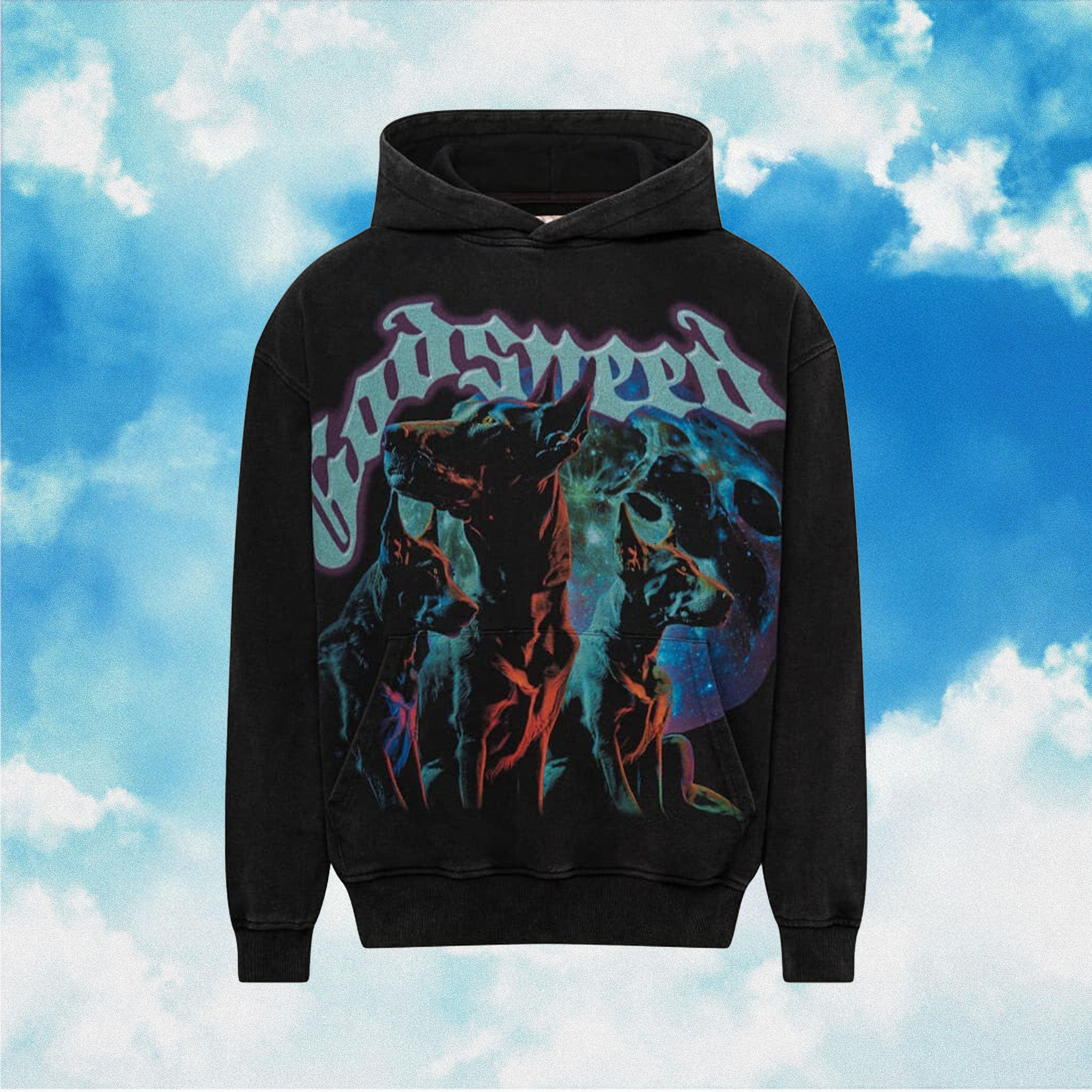 Godspeed Hoodie The Pack Dogs Black Wash Hoodie Streetwear Clothing Godspeed Hoodie The Pack Dogs Black Wash Hoodie Streetwear Clothing