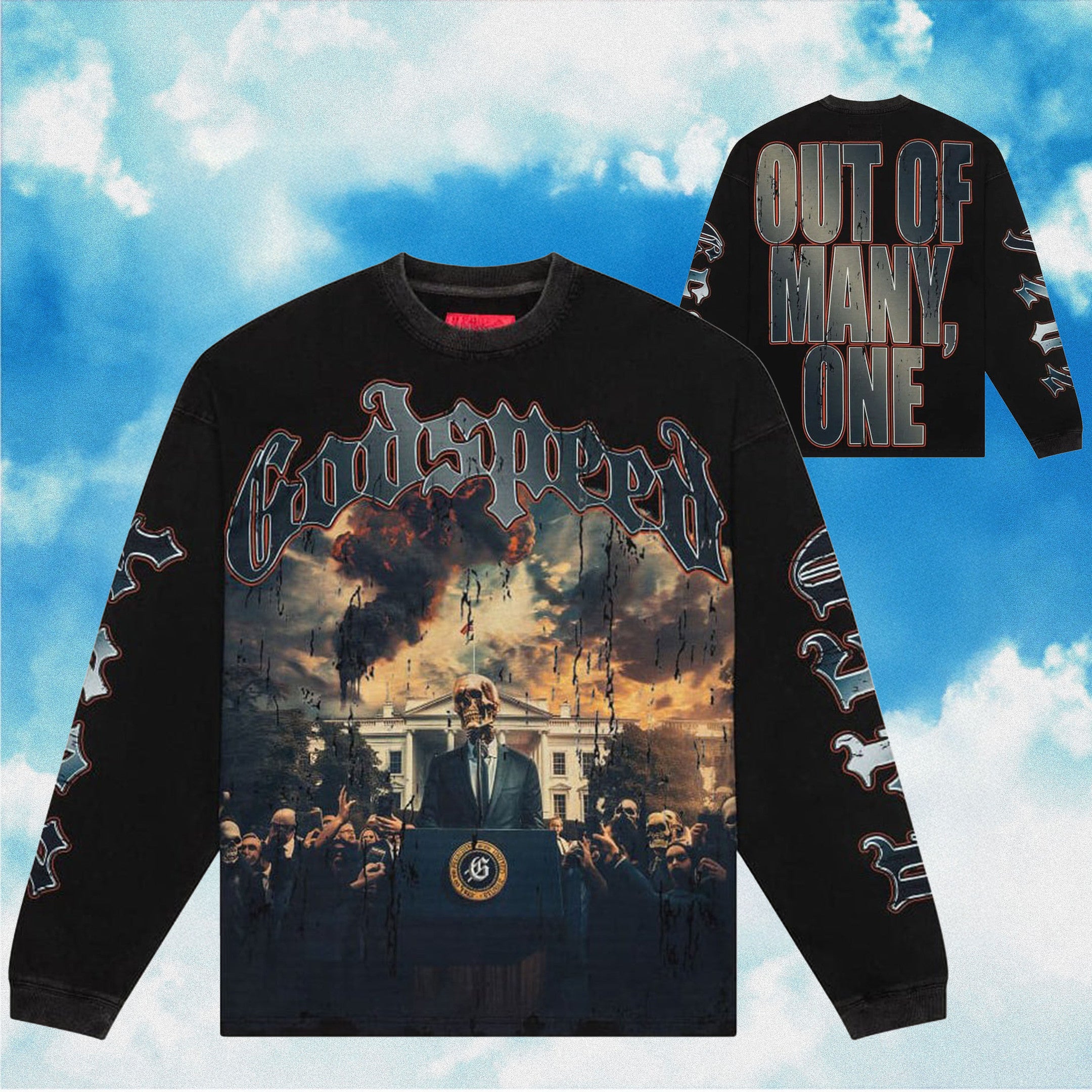 Godspeed Long Sleeve T-Shirt V.O.D 2024 Out Of Many One T-Shirt Streetwear Clothing