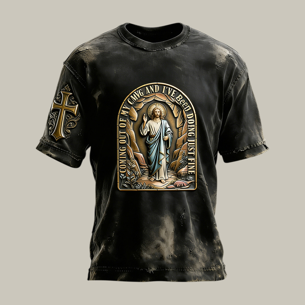 Going Out Of My Cave And I've Been Doing Just Fine T-Shirt God Is Good Shirt