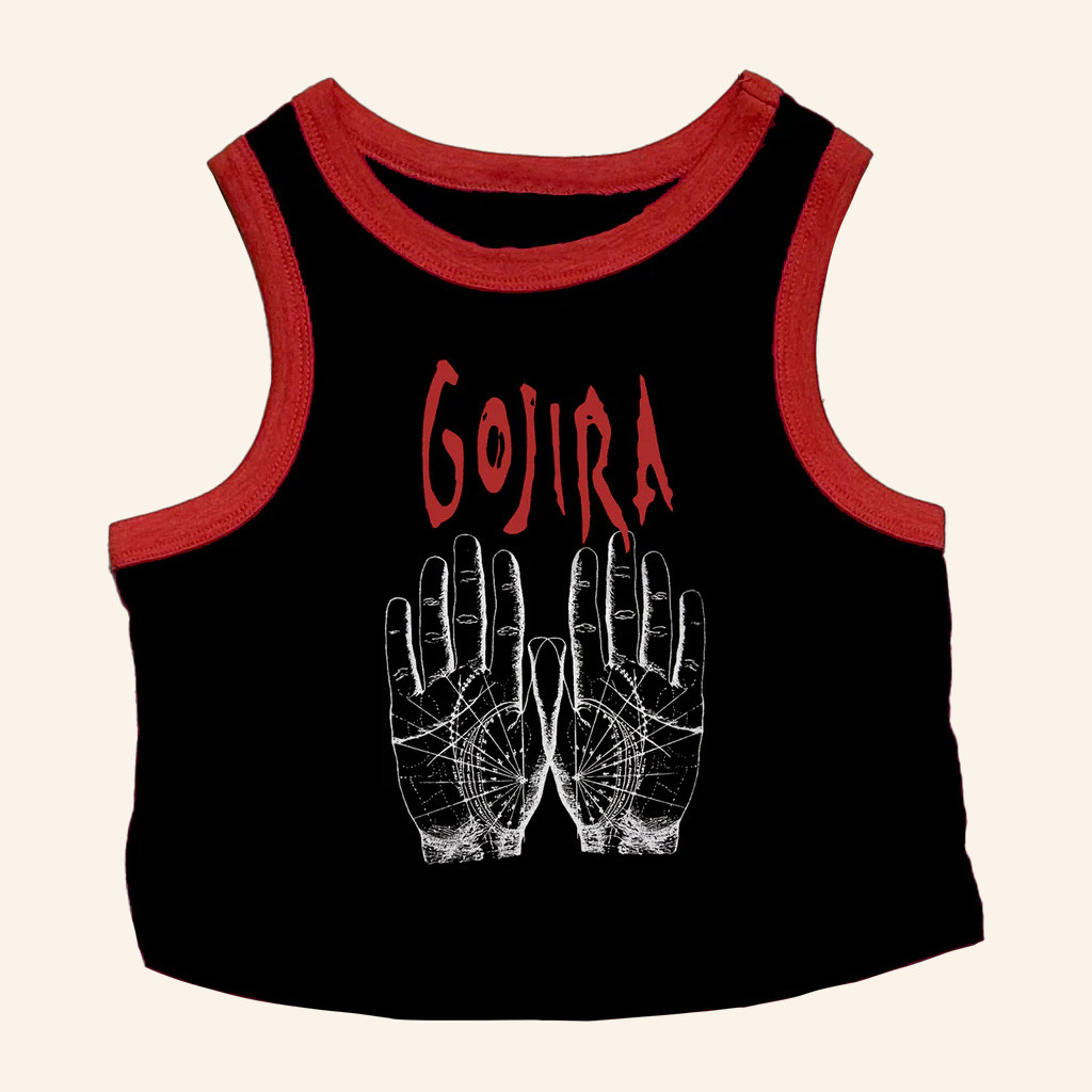 Gojira Merch Hands Cropped Ribbed Tank Birthday Gift For Girlfriend