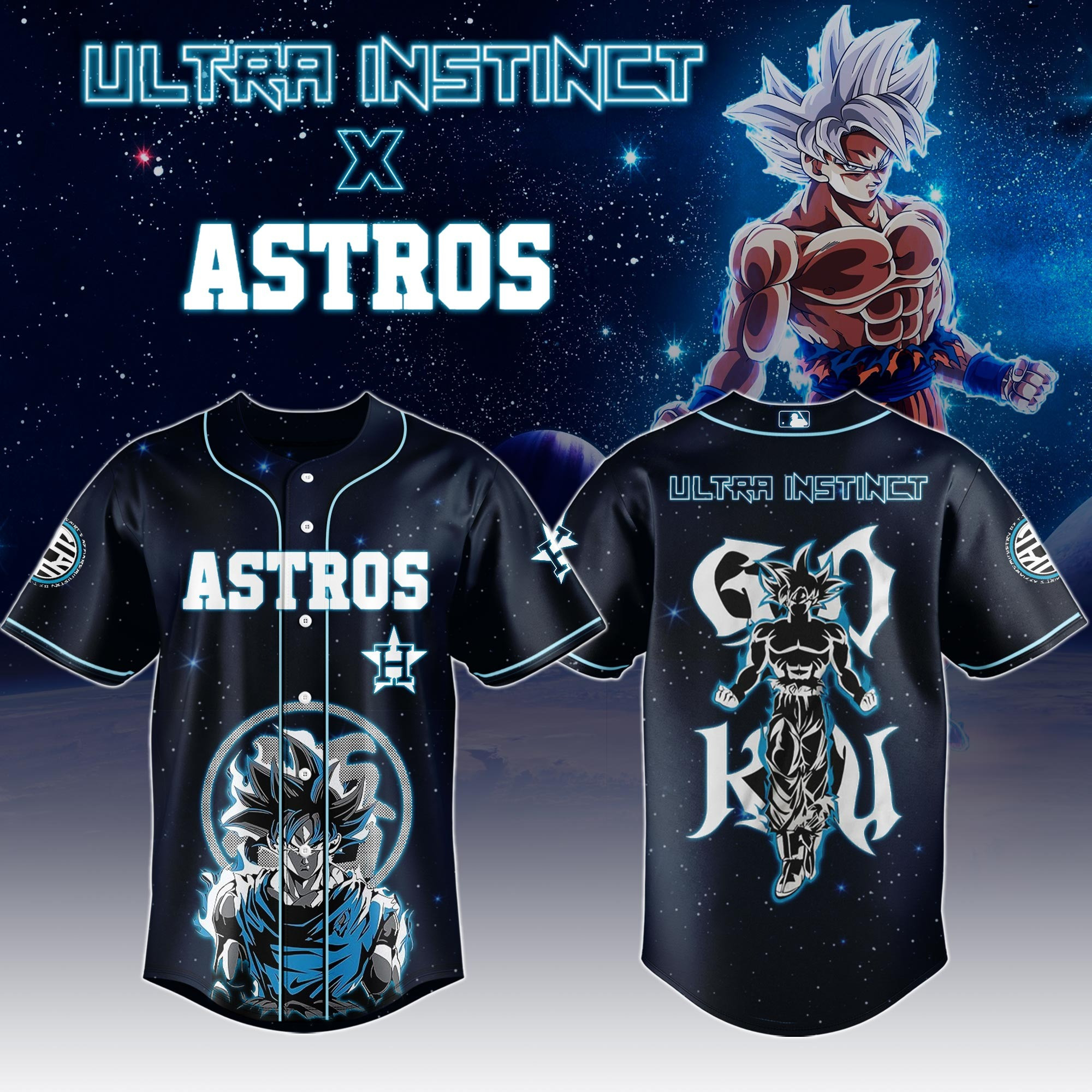 Goku Ultra Instinct x Houston Astros 2025 Limit Break Jersey Gift Ideas For Baseball Fans
