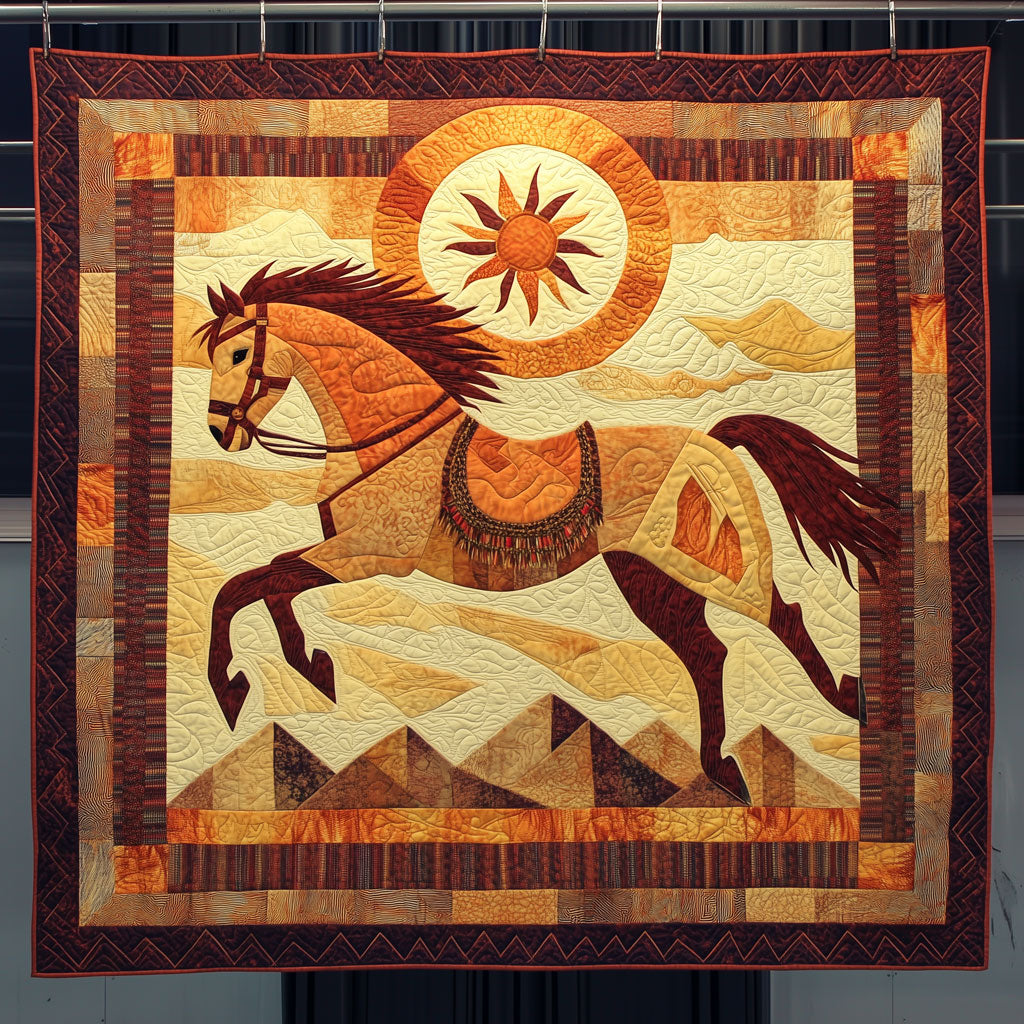 Gold Cross Horse Quilt Blanket Throws For Couch Gifts For Horse Racing Fans
