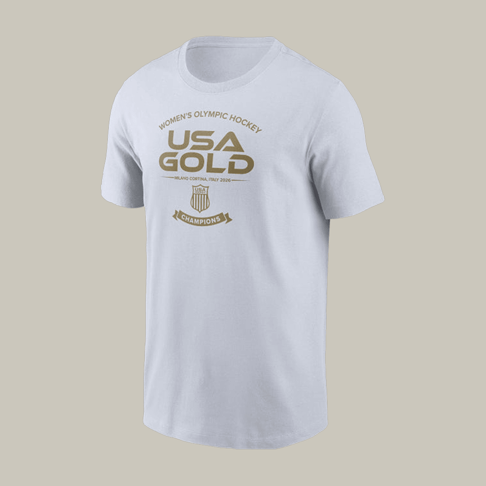 Golden 2026 US Olympic Women's Ice Hockey Team Champions T-Shirt Milano Cortina 2026 Clothes