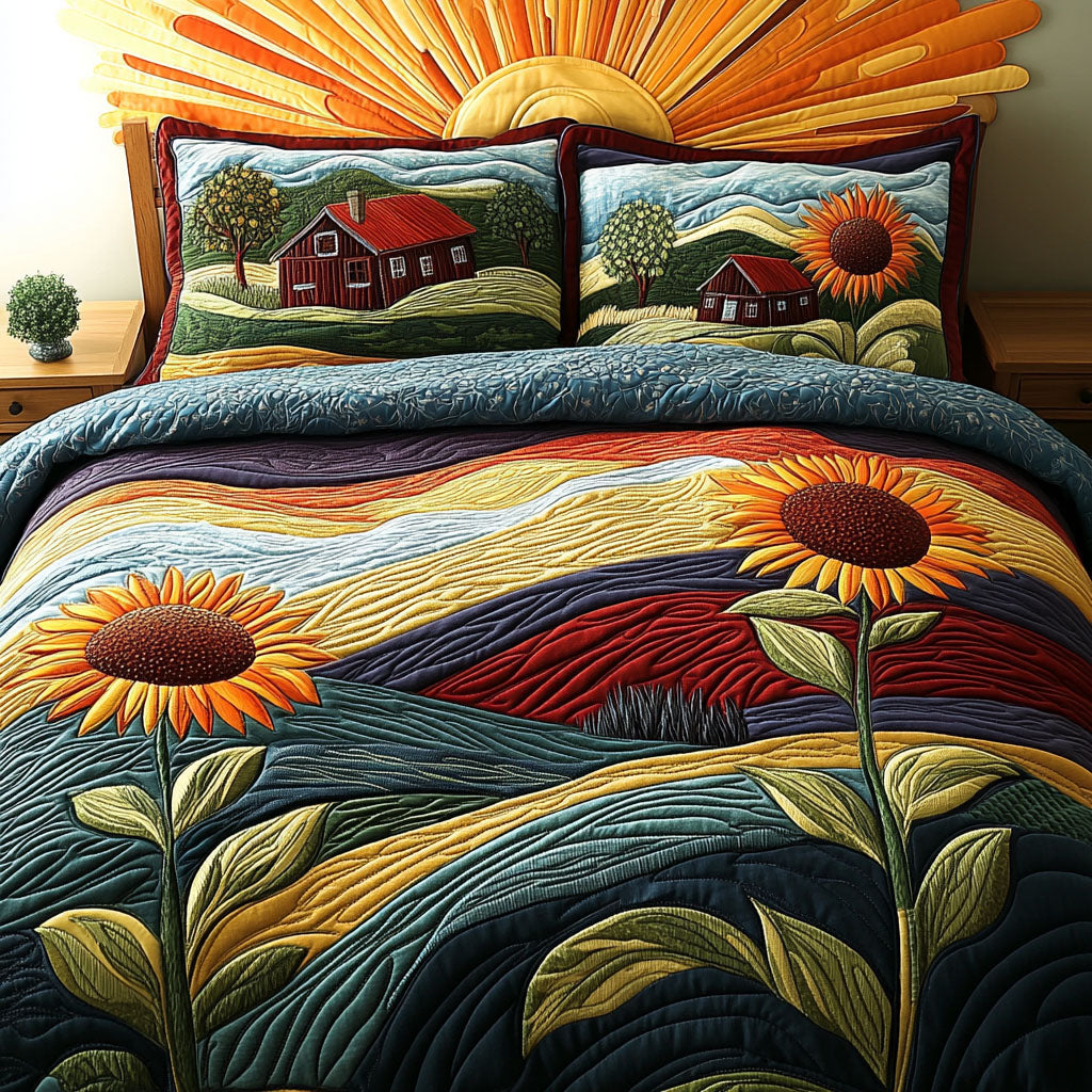 Golden Acres Quilted Bedding Set Best Comforter Sets Secret Santa Gifts