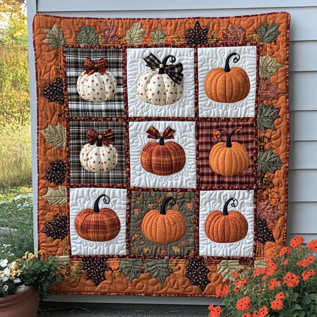 Golden Autumn Days Quilted Blanket Autumn Throw Blanket Family Xmas Presents