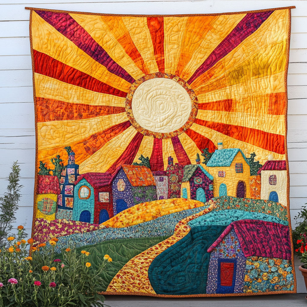 Golden Awakening Quilted Blanket Best Couch Throw Blanket Gifts For Horse Lovers Woman