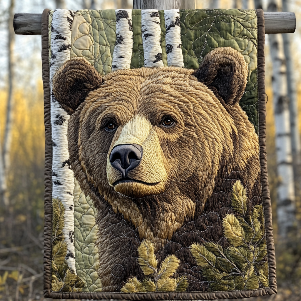 Golden Bear Quilted Blanket Christmas Holiday Best Bear Gift Ideas