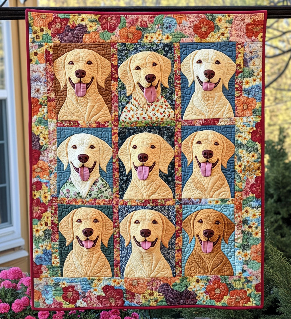 Golden Blossoms Quilted Blanket Best New Dog Owner Gifts