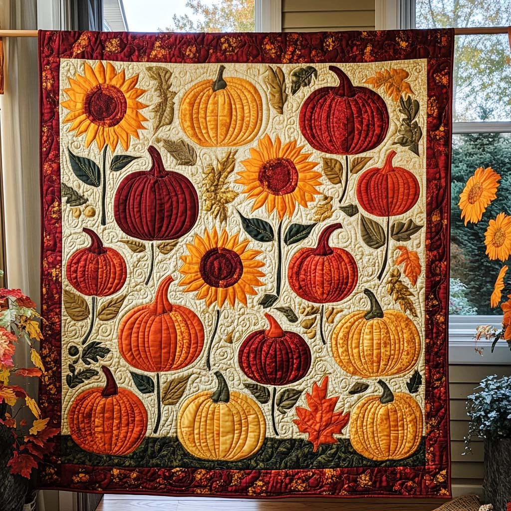 Golden Bounty Quilted Blanket Cozy Fall Gift Ideas