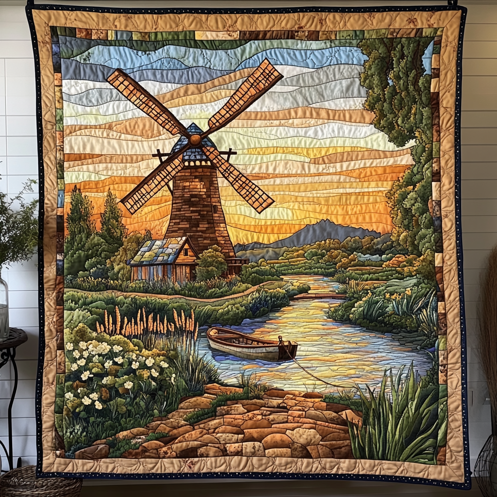 Golden Breeze Quilted Blanket Sofa Couch Throw Blanket Gift For Nature Lovers