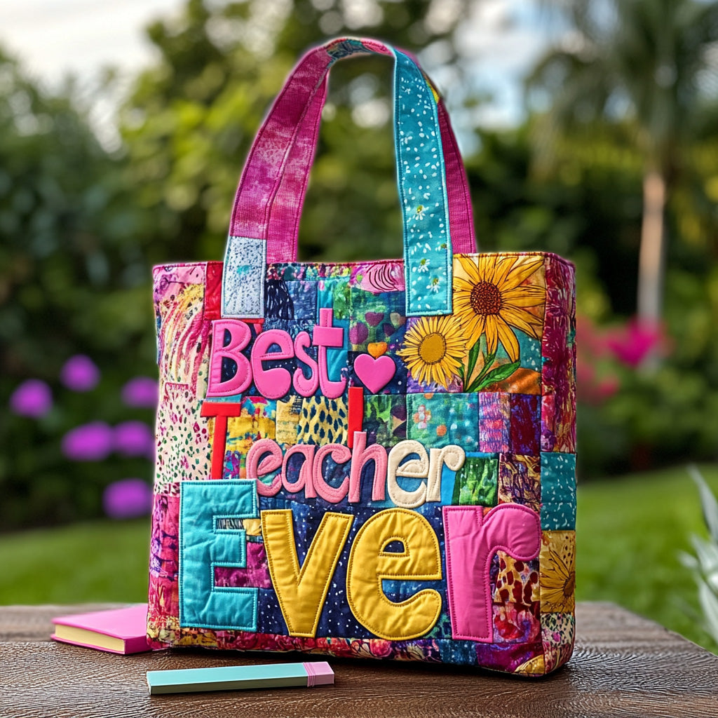 Golden Chalk Quilted Tote Bag Presents For Sea Lovers