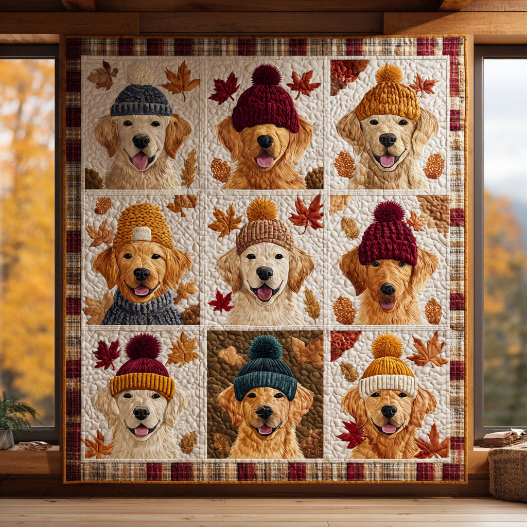 Golden Charm Quilt Luxury Quilt Blanket Gift for Elegant Interiors