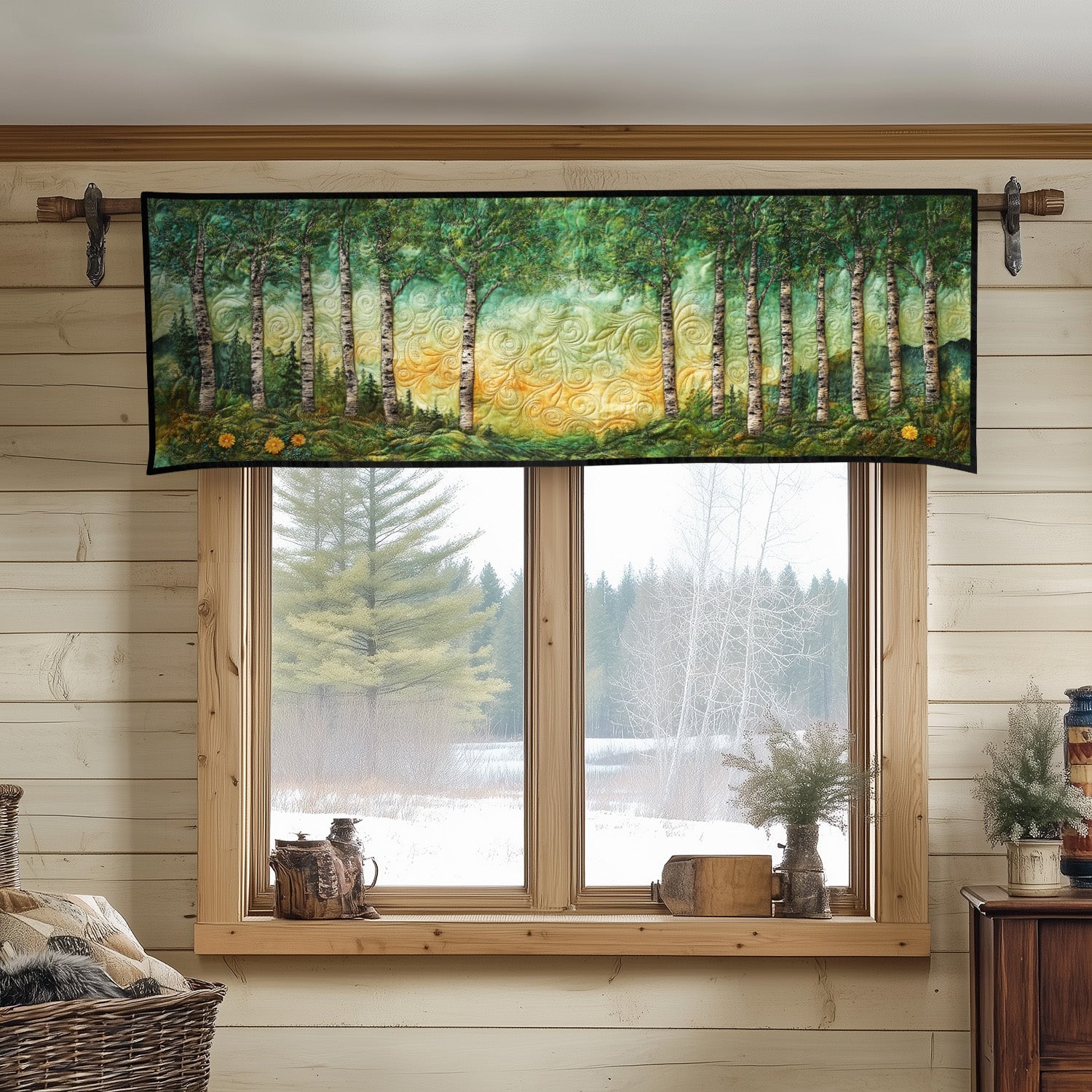 Golden Clearing Quilted Valance Front Door Idea Gifts For Forest Lovers