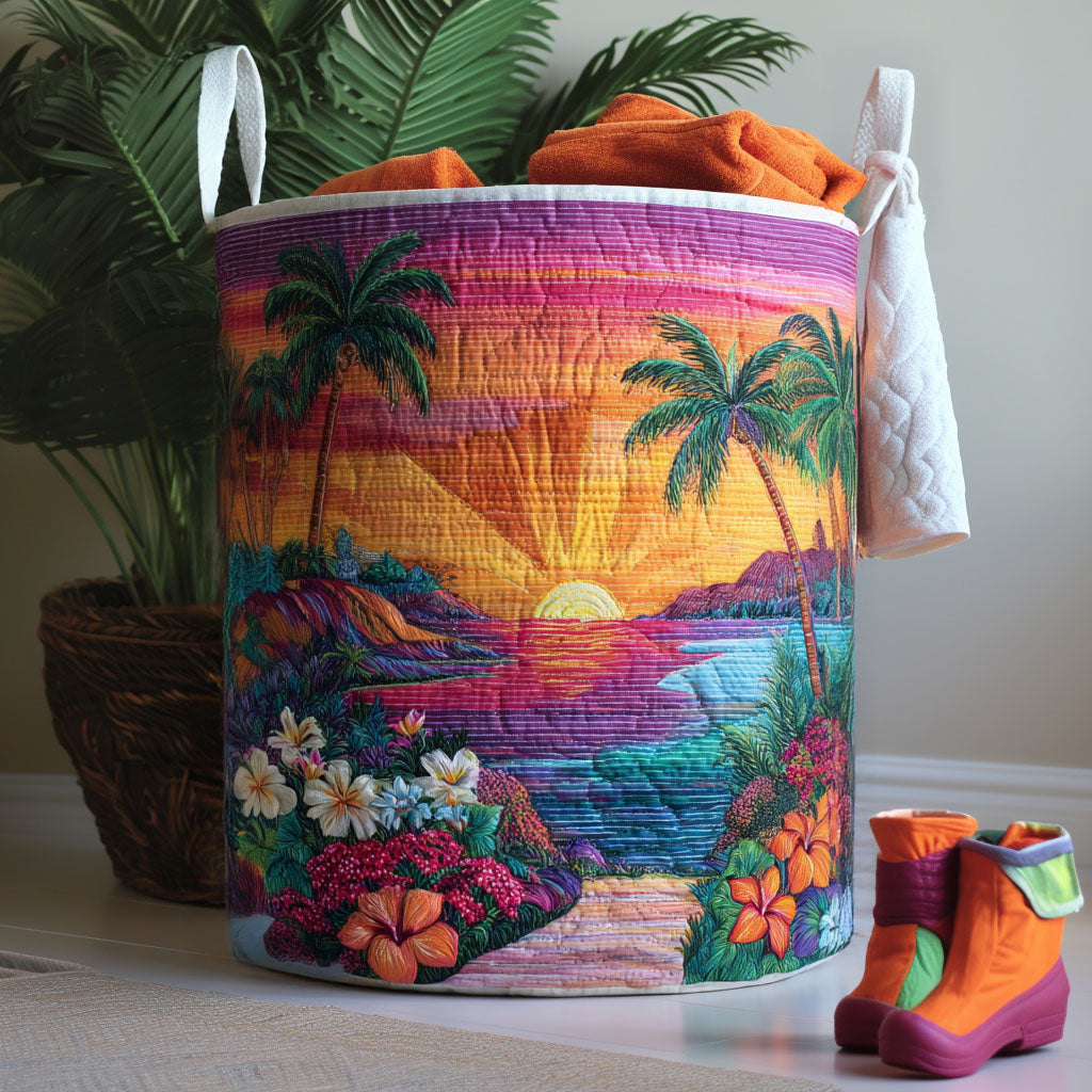 Golden Coast Quilted Laundry Basket Gift Idea For Busy Families