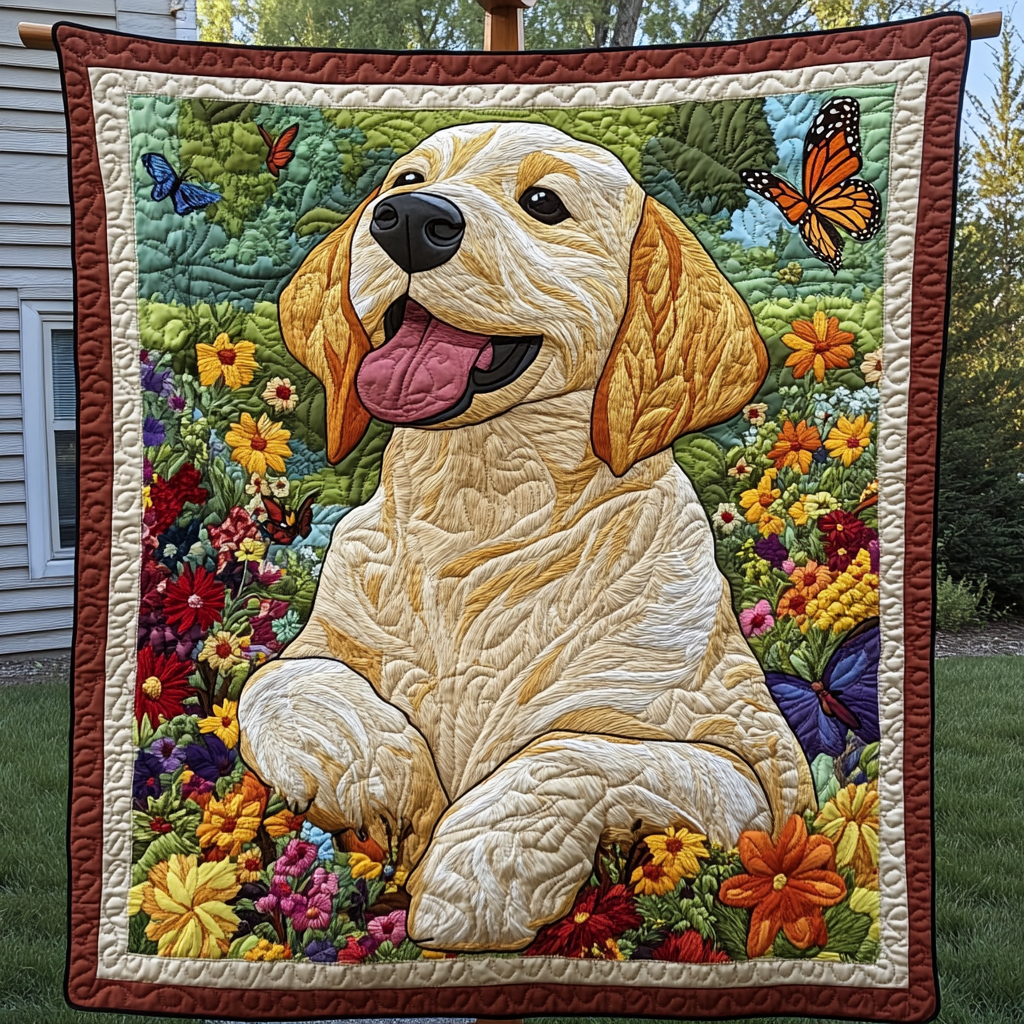 Golden Days Quilted Blanket Best Gifts For Dog Owners