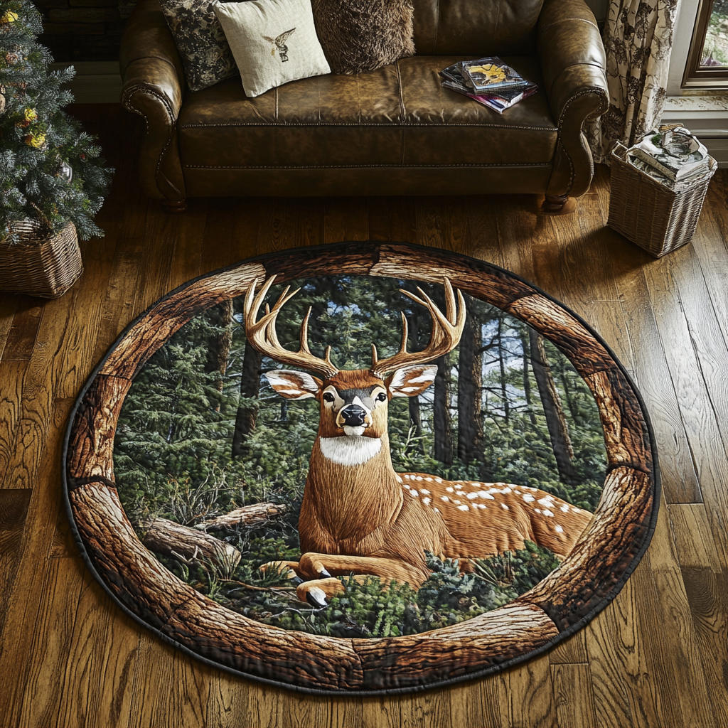 Golden Deer Quilted Round Mat Entryway Ideas Presents For Grandmas Birthday