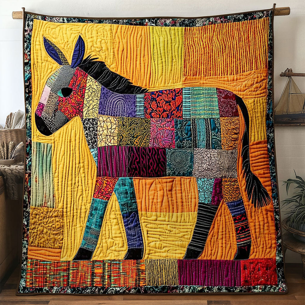 Golden Donkey Quilted Blanket Queen Size Blanket Christmas Gifts For Employees