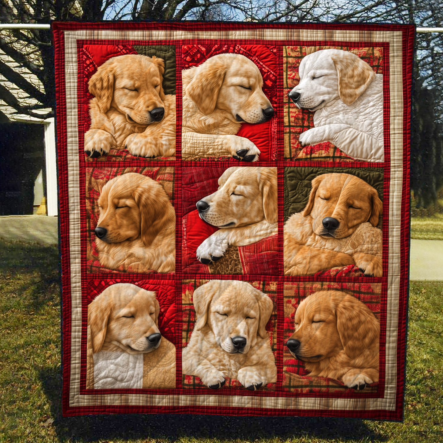 Golden Dreams Quilted Blanket Best Gifts For New Dog Owners