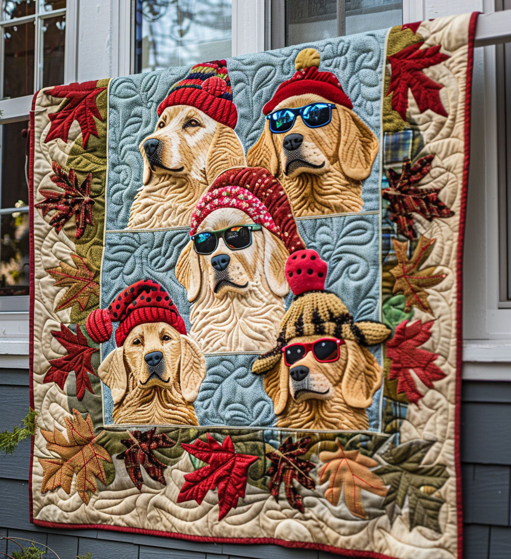 Golden Dreams Quilted Blanket Gifts For Pet Owners