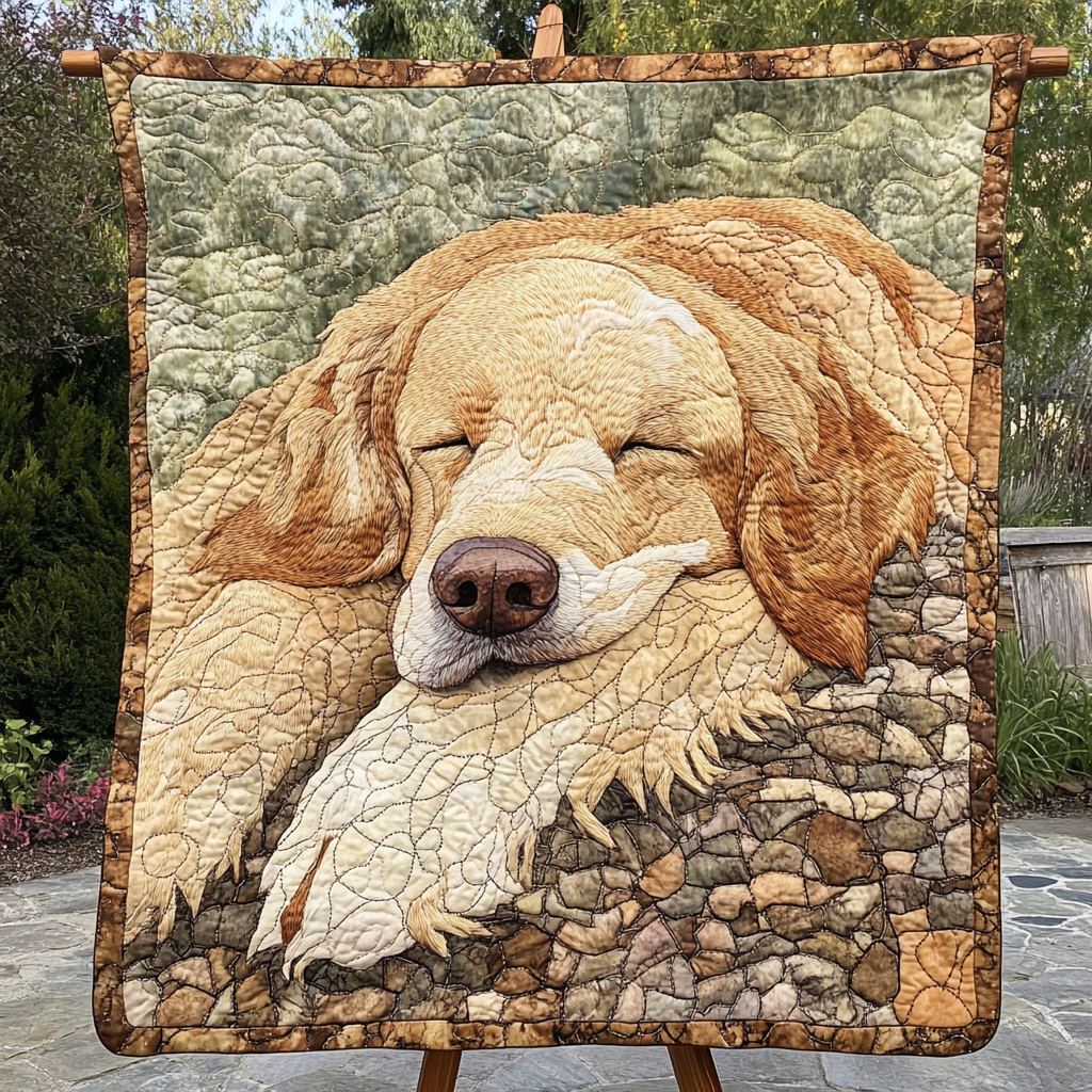 Golden Dreams Quilted Blanket Labrador Retriever Blanket Dog Gift Ideas For Dog Owners