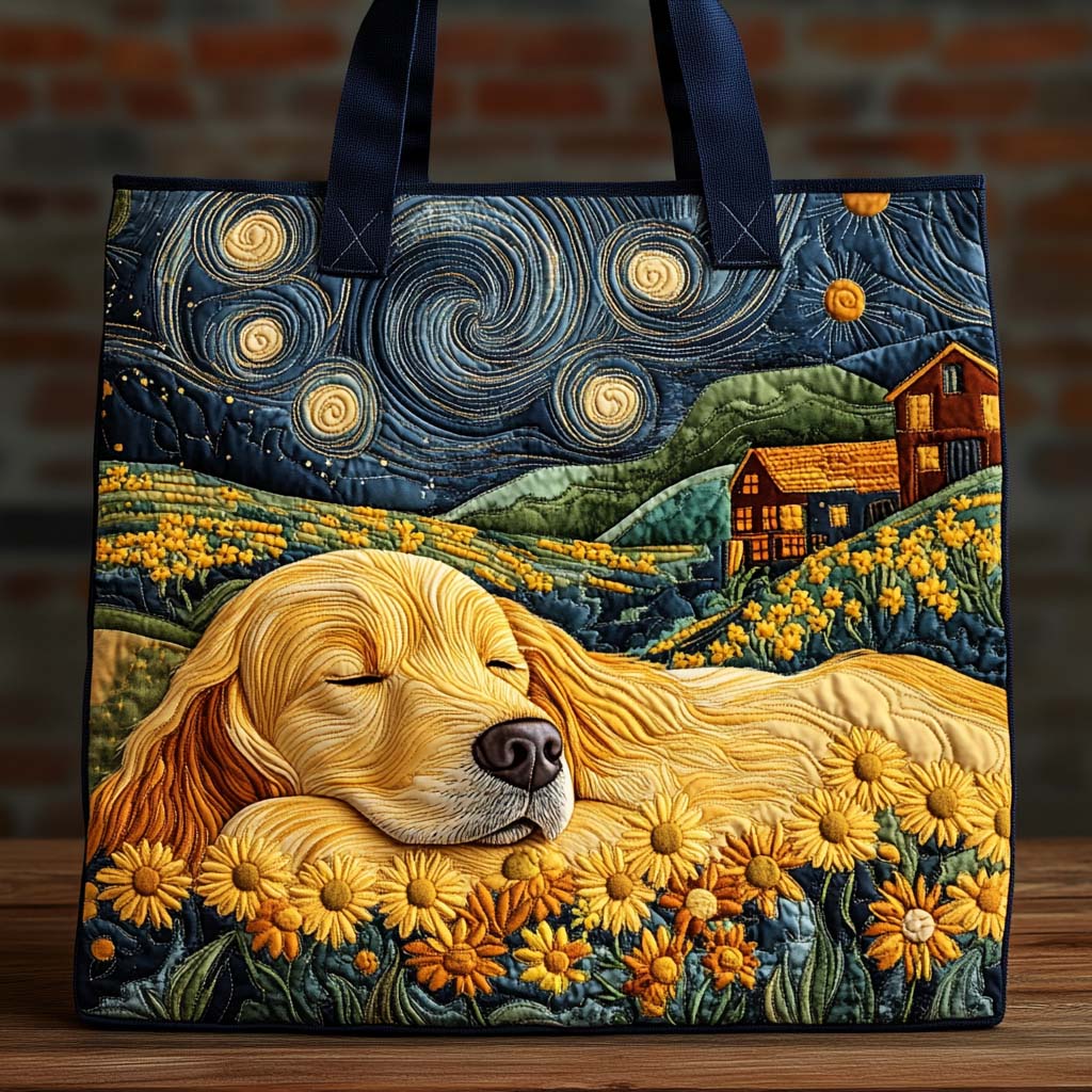 Golden Dreams Quilted Tote Bag Summer Beach Themed Stuff