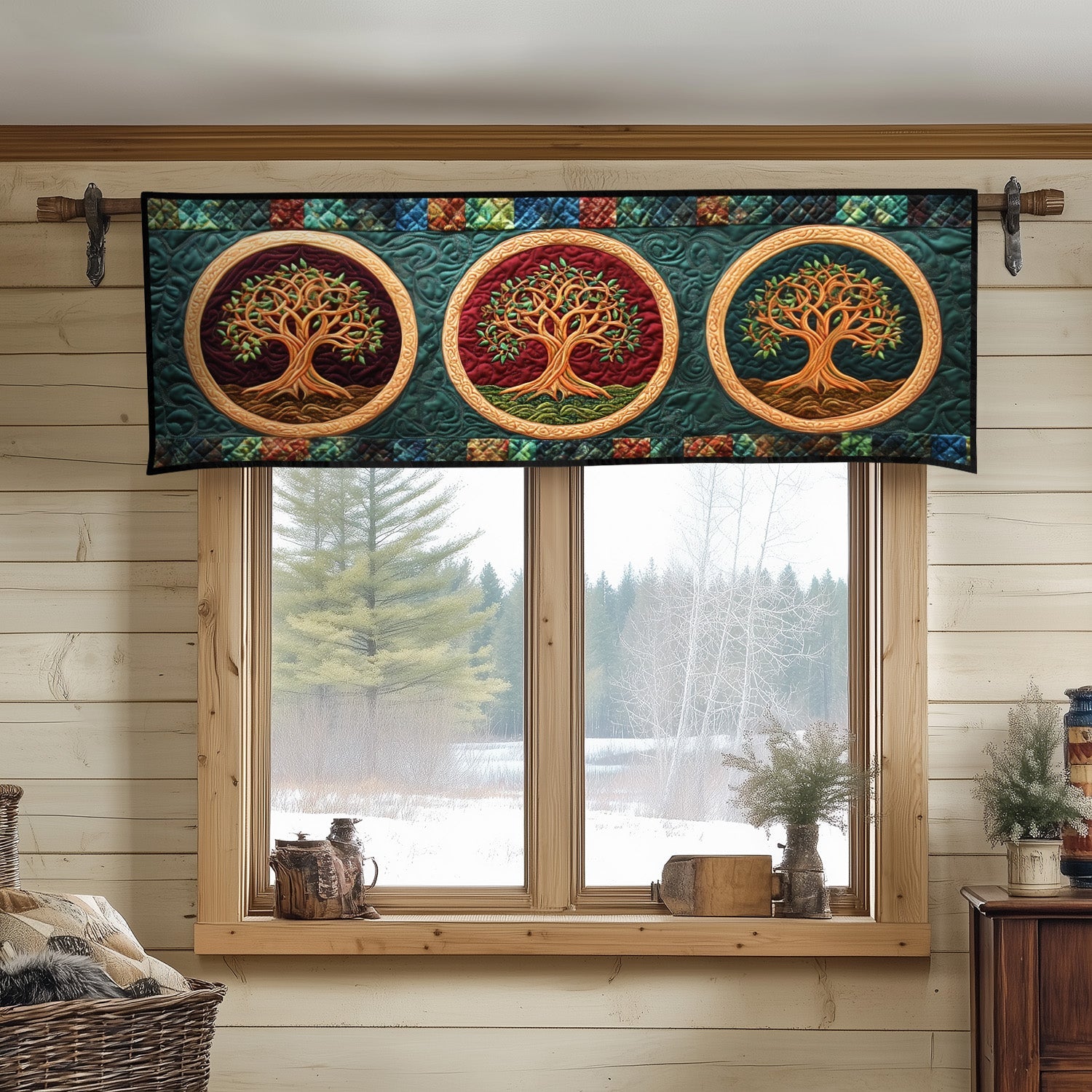 Golden Essence Quilted Valance Home Front Door Design Tree Of Life Gifts For Parents