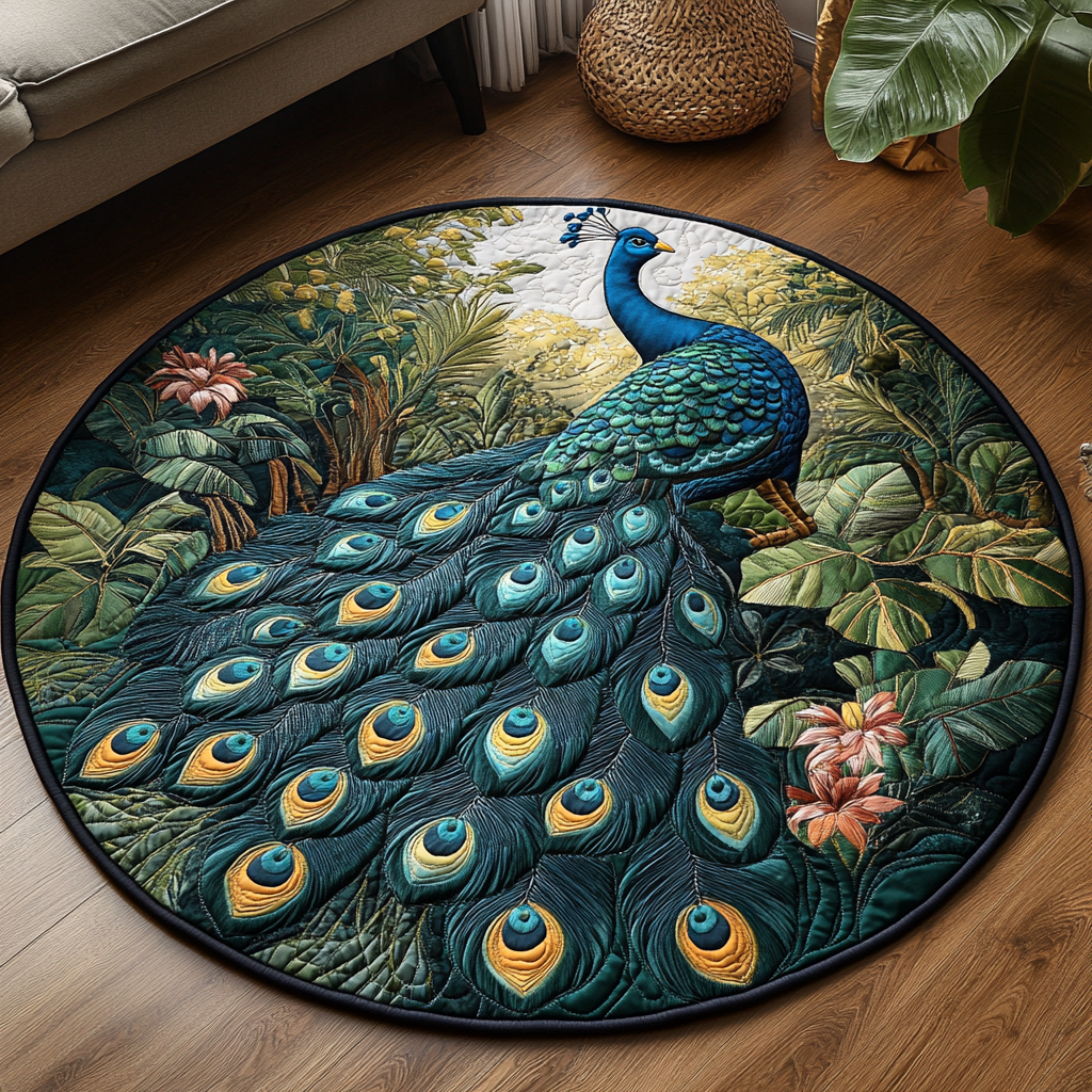 Golden Eyes Quilted Round Mat Christmas Decor For Entryway Christmas Ideas For Grandma