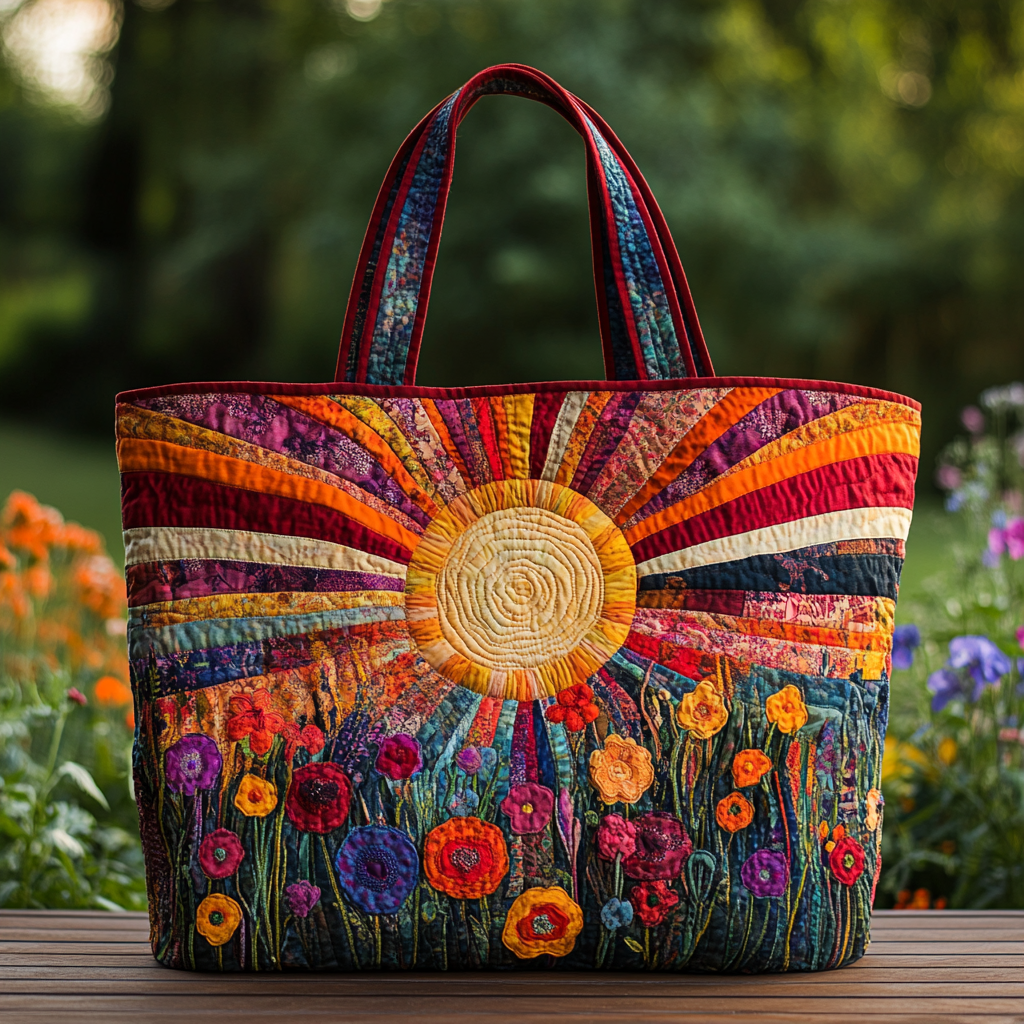 Golden Field Quilted Tote Bag Good Family Christmas Presents