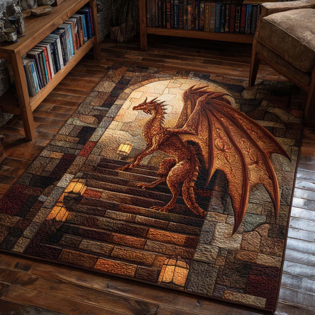 Golden Flight Area Rug Front Entryway Ideas Best Gift For Dragon Lovers