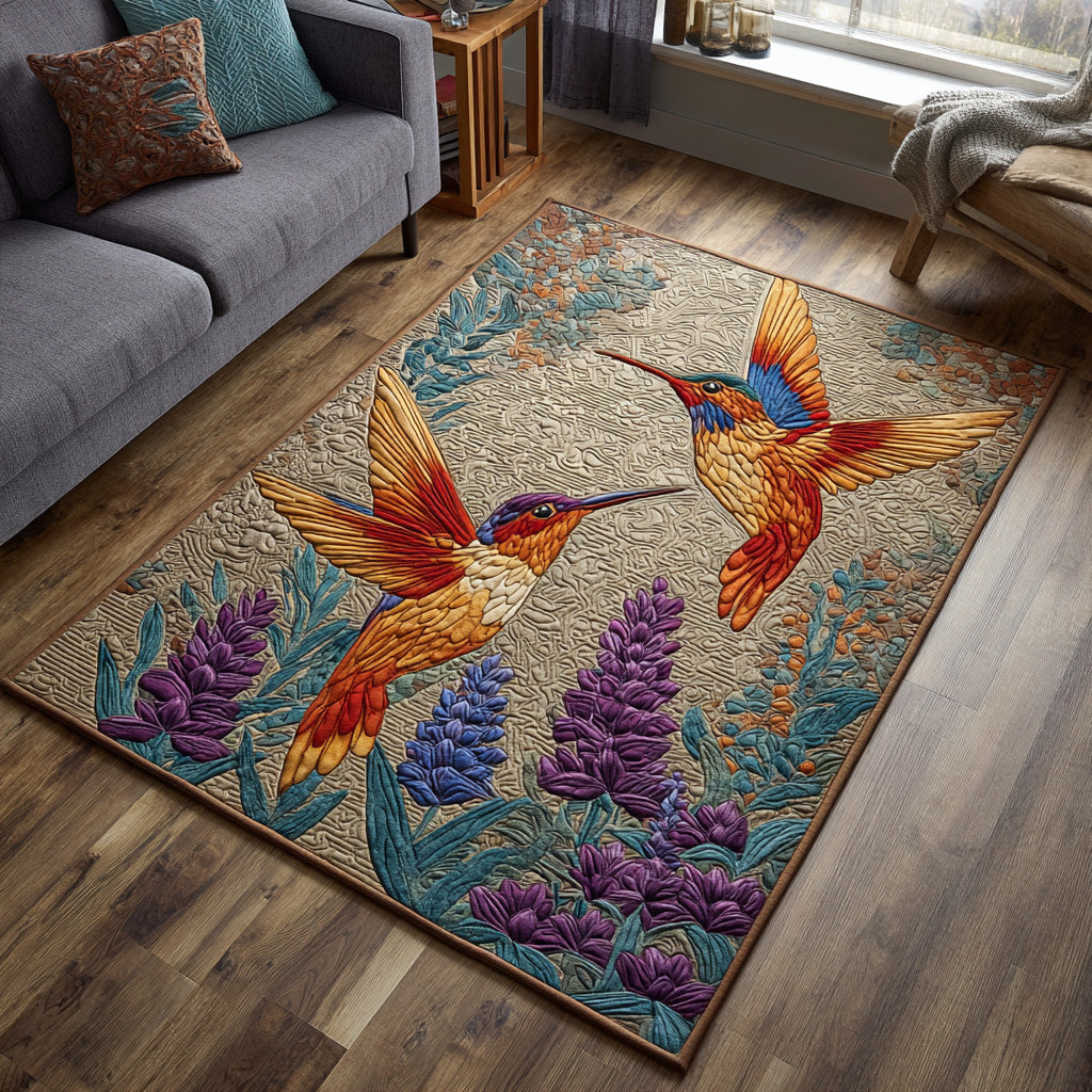 Golden Flight Area Rug House Decor Items Hummingbird Ornament