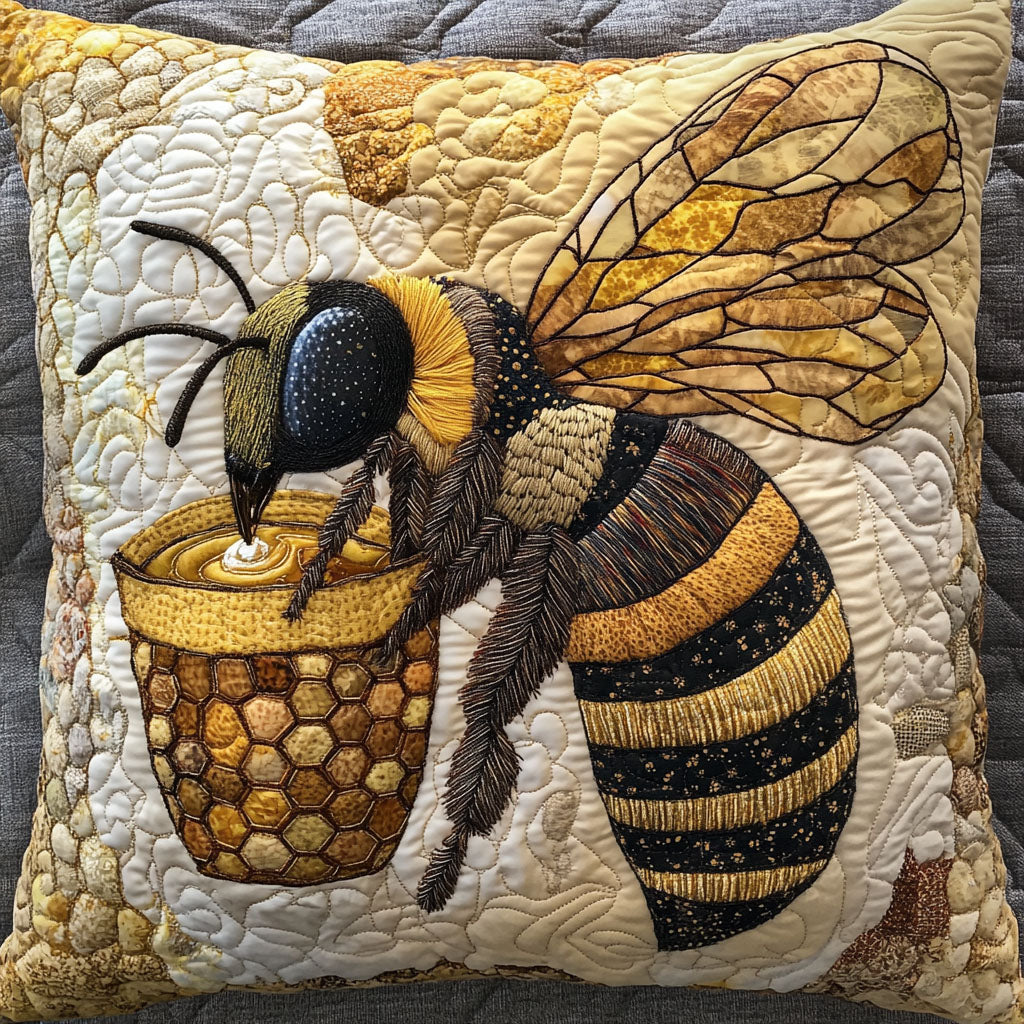Golden Flight Quilted Pillow Case Best Throw Pillow Covers Bee Related Gifts