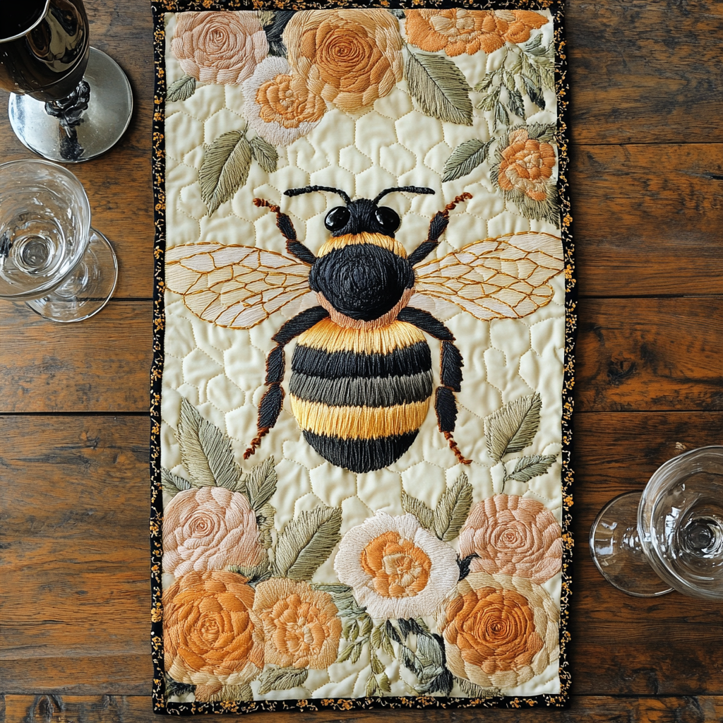 Golden Flight Quilted Table Runner Kitchen Decor Best Bee Gifts