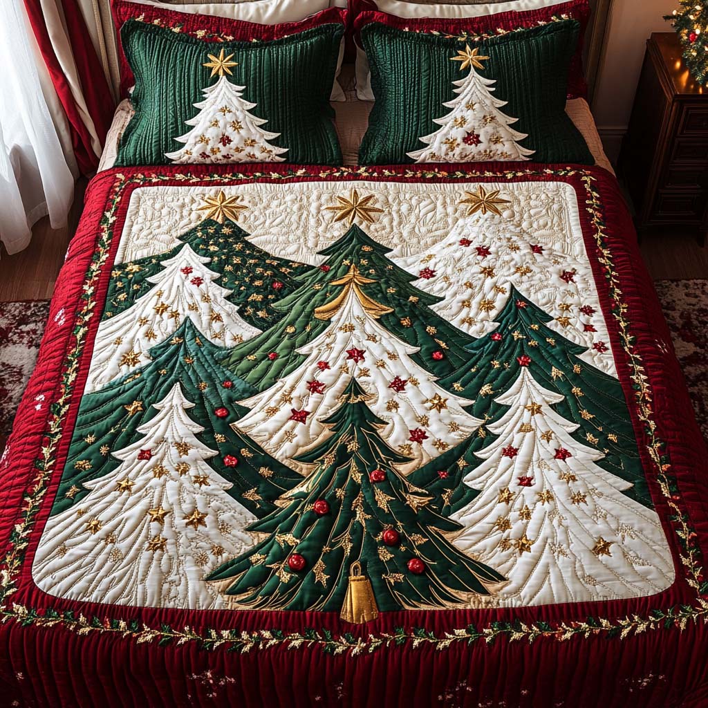 Golden Forest Quilted Bedding Set Best Holiday Duvet Covers Christmas Gift Ideas For Men
