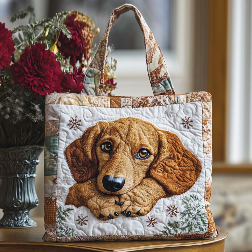 Golden Friend Quilted Tote Bag Great Gifts For New Dog Owners