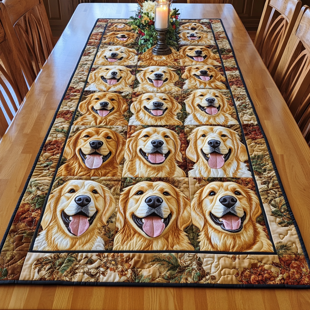 Golden Gathering Quilted Table Runner Dining Table Runner Best Gifts For Dad