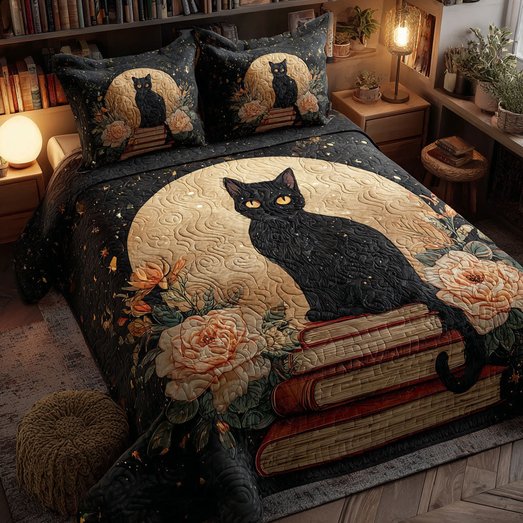 Golden Gaze Quilted Bedding Set Beautiful Bedding Merch Gift for a Peaceful Sleep