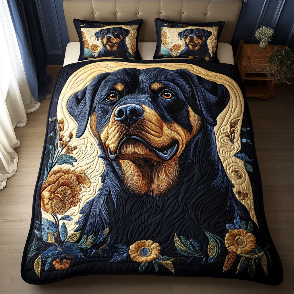 Golden Gaze Quilted Bedding Set Modern Bedding Set to Upgrade Your Bedroom