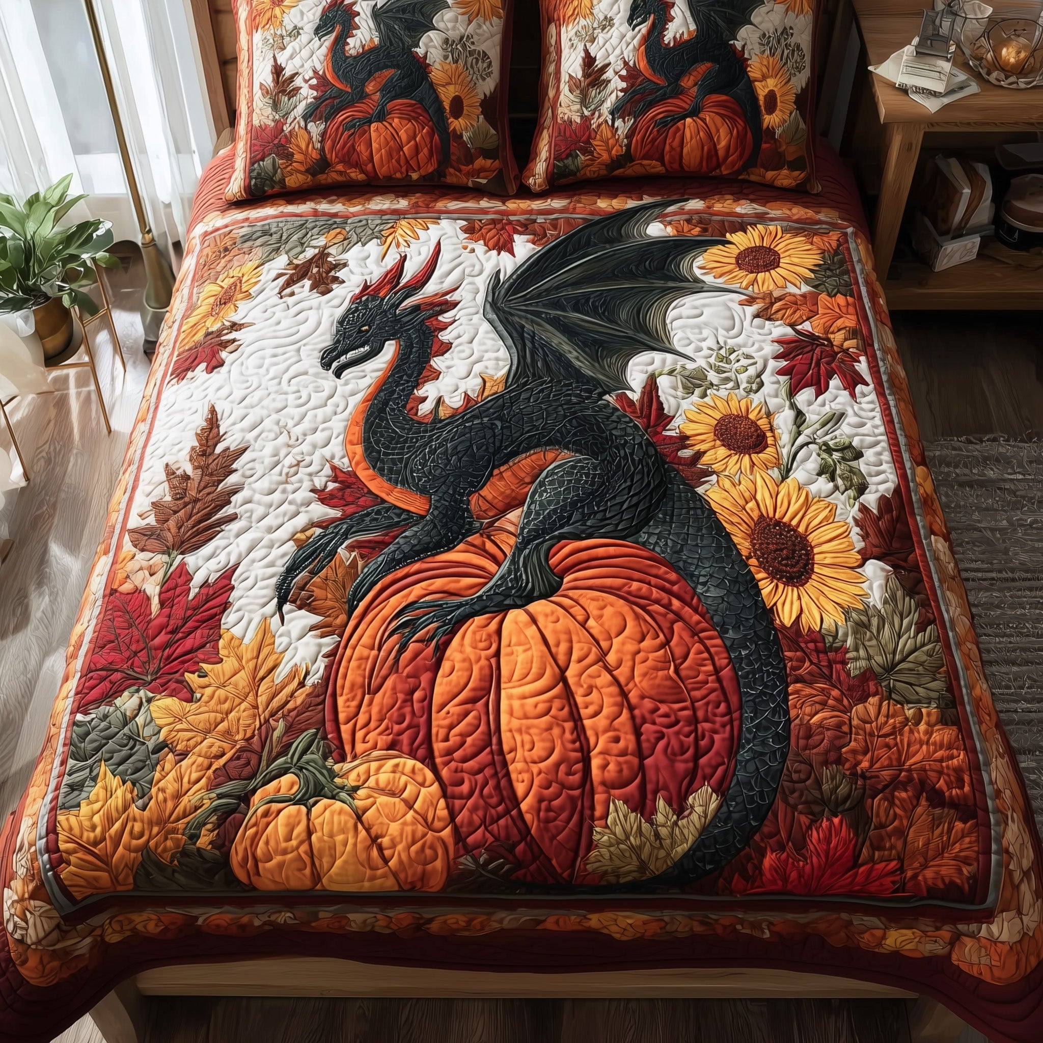 Golden Grove Guardian Quilted Bedding Set Housewarming Gift