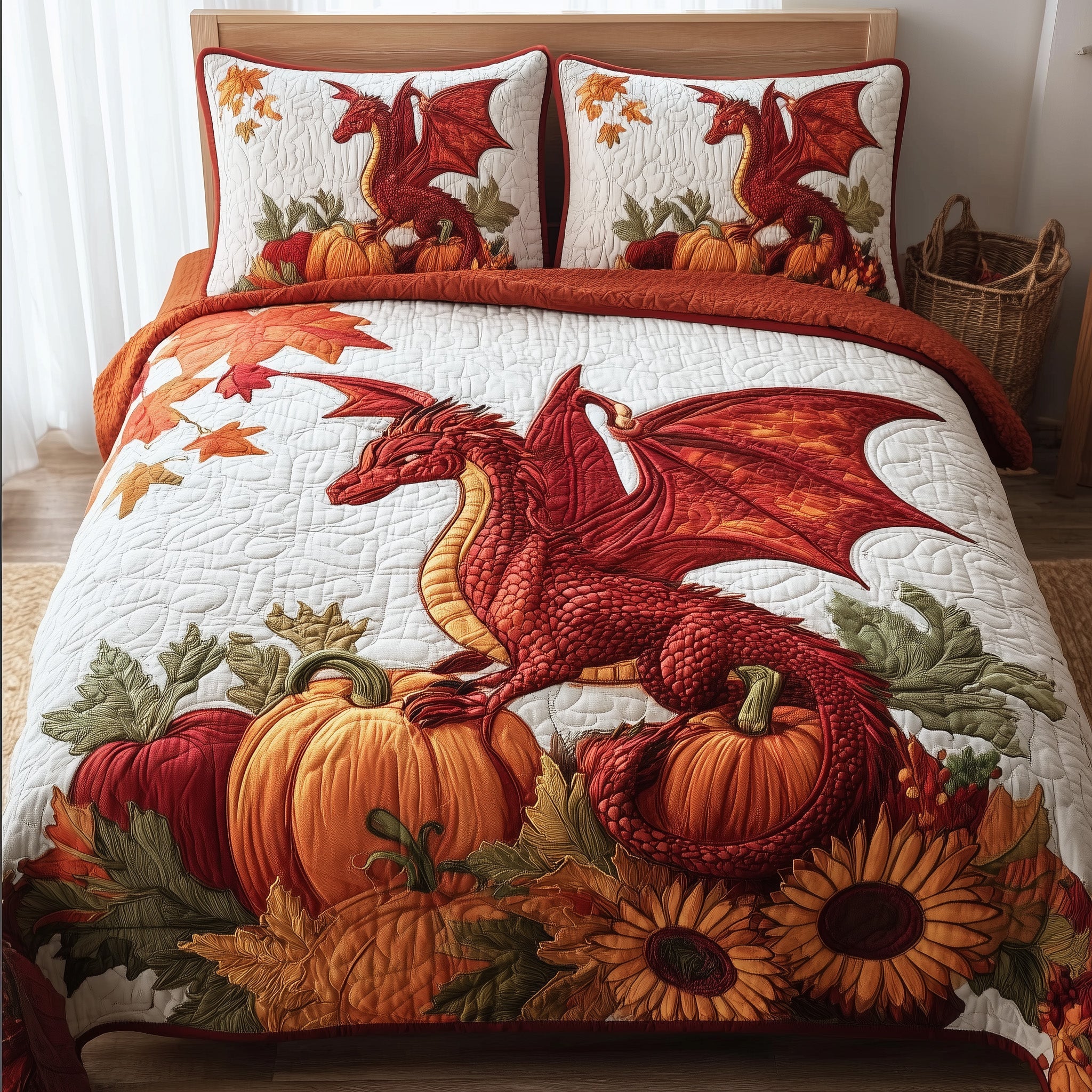 Golden Grove Guardian Quilted Bedding Set Wedding Gift