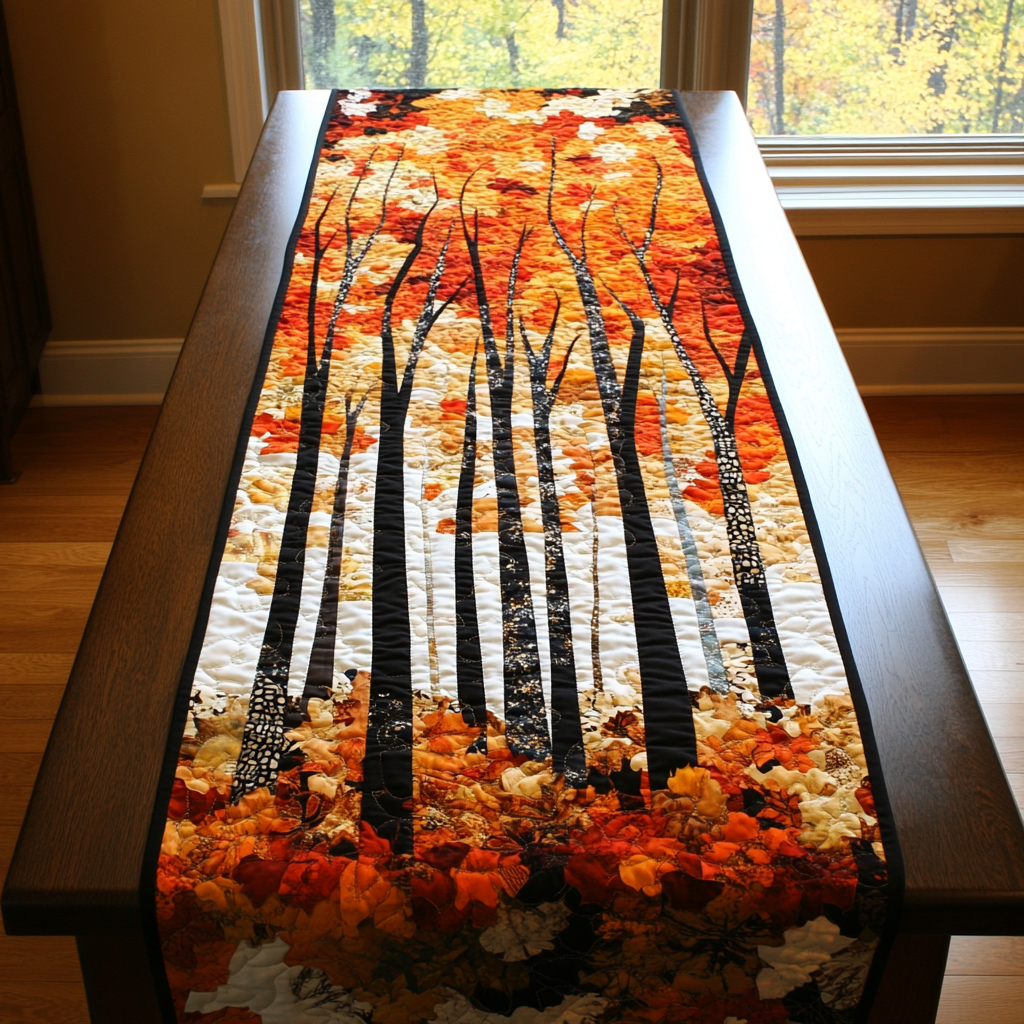 Golden Grove Quilted Table Runner Autumn Table Cover Gifts For My Mother In Law