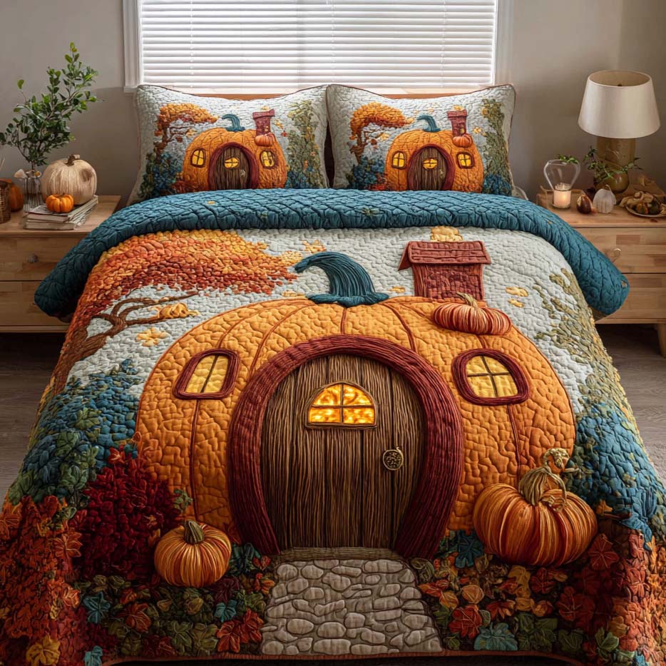 Golden Harvest Quilted Bedding Set Best Bed Sheet Set Autumn Presents